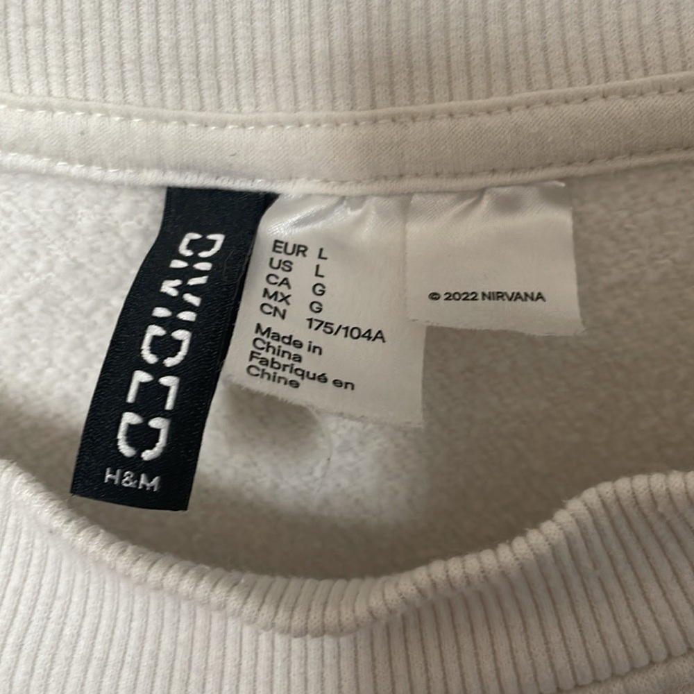 Large White Nirvana Crew Neck - image 3